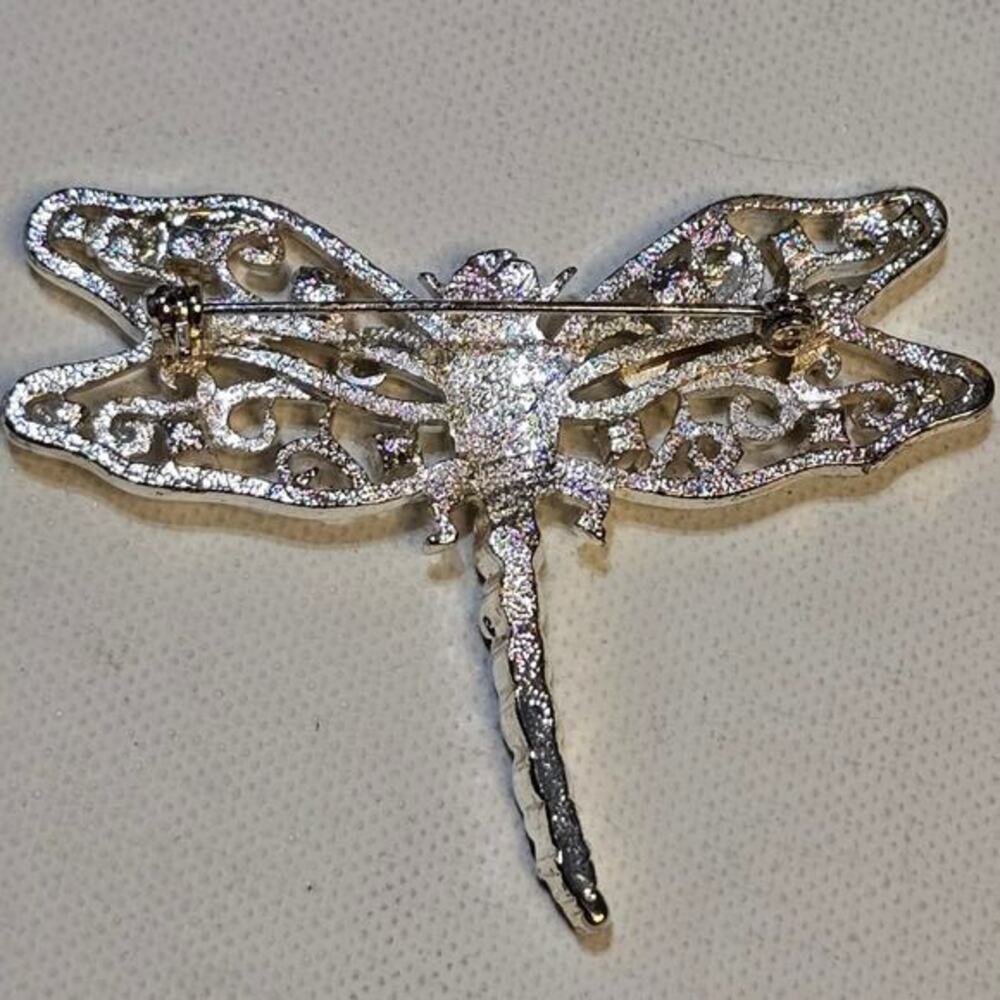 Treska Jeweled Dragonfly Broach Brooch - Picture 2 of 8